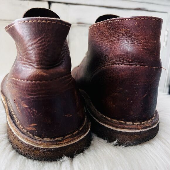 Clarks Originals Brown Leather Beeswax Desert Boots - Mens Size 11 - Picture 5 of 8